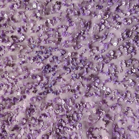 Retrofete Mich Sequin Dress Purple Size XS Sleeveless Cowl Neck - Picture 12 of 12